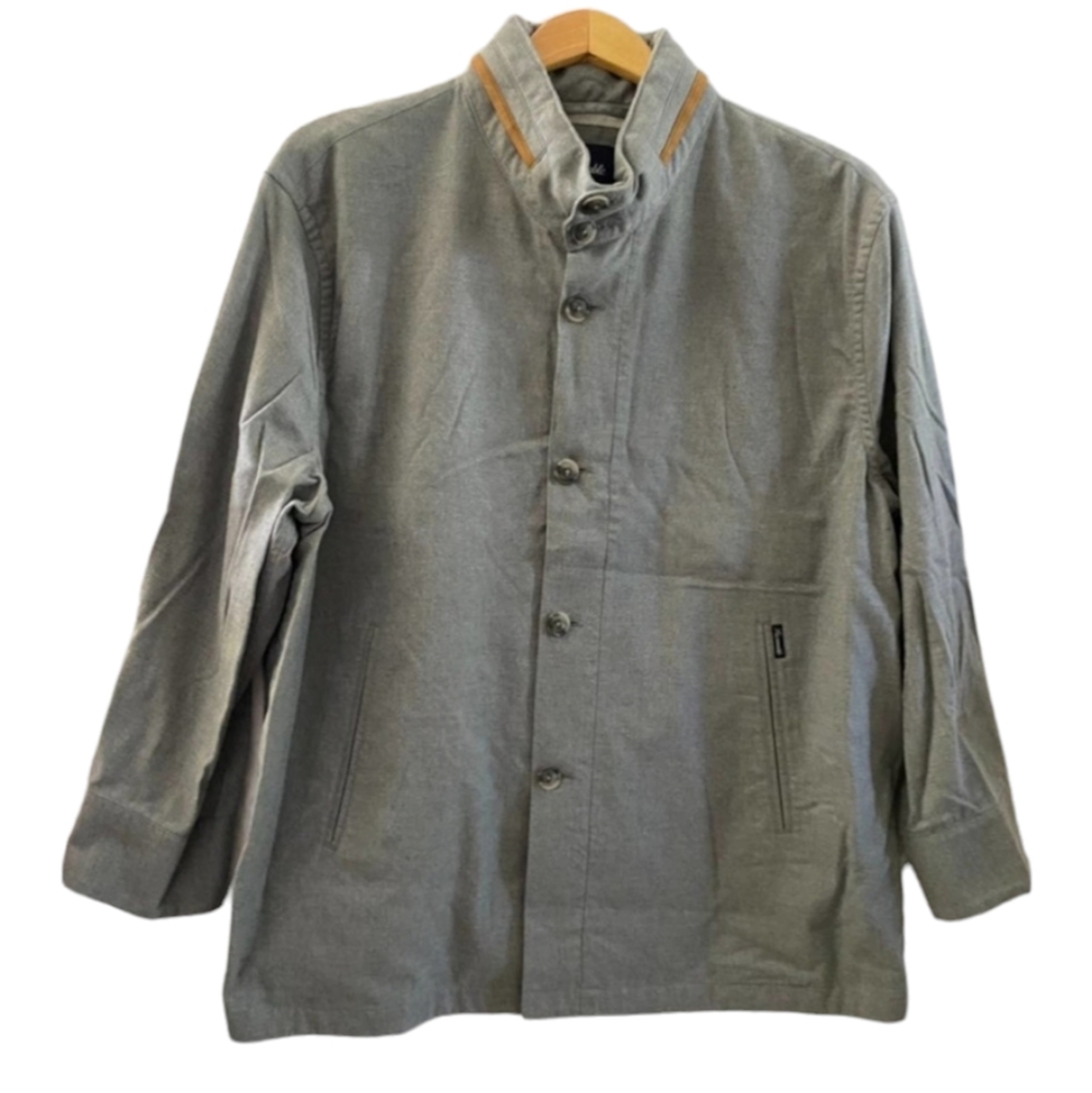 Faconnable Gray Casual Button Down Shirt